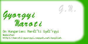 gyorgyi maroti business card